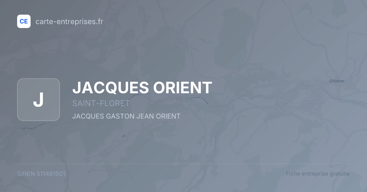 JACQUES ORIENT — 511461501 — fiche entreprise