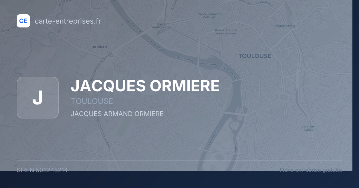 JACQUES ORMIERE — 508245214 — fiche entreprise