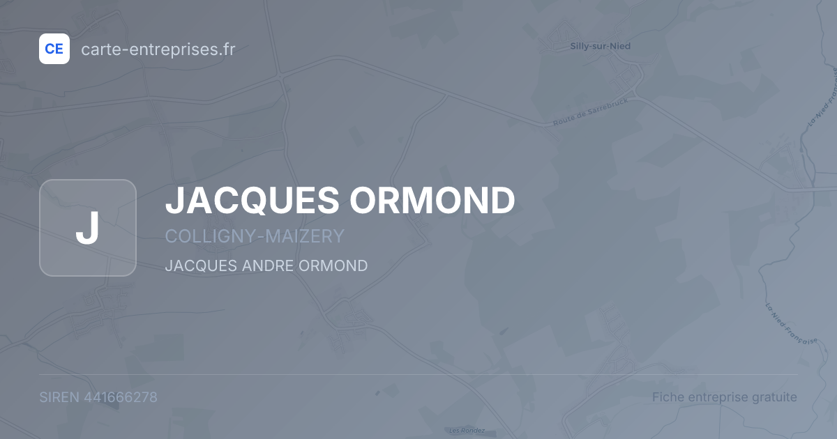 JACQUES ORMOND — 441666278 — fiche entreprise