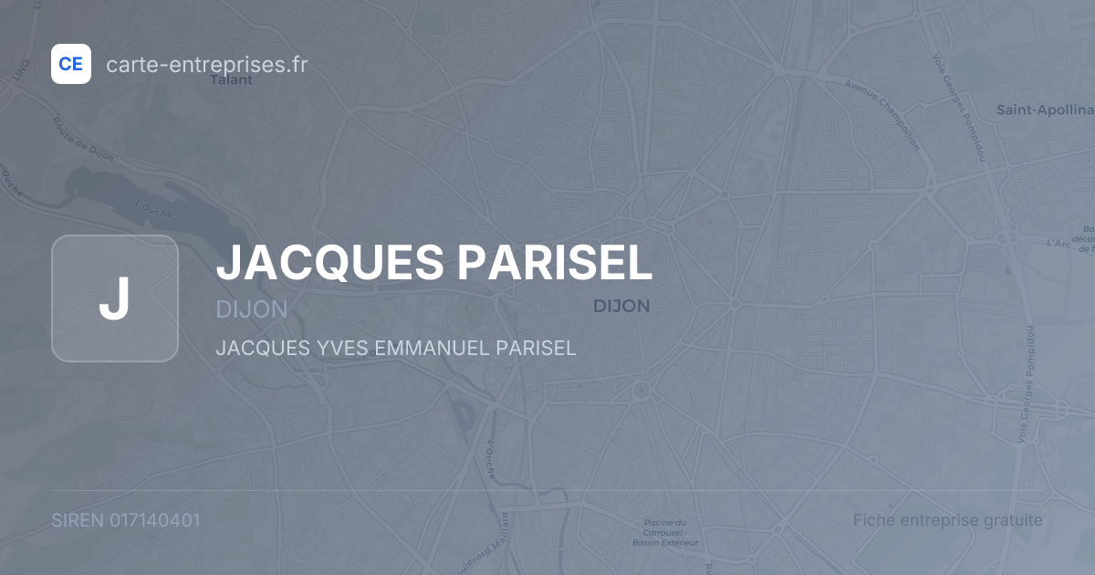 JACQUES PARISEL — 017140401 — fiche entreprise