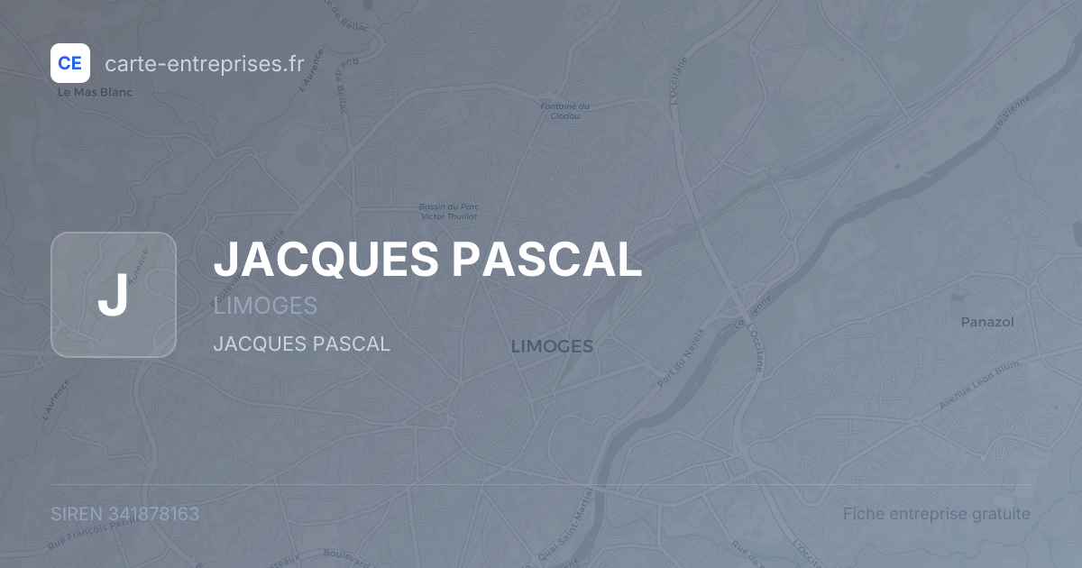 JACQUES PASCAL — 341878163 — fiche entreprise