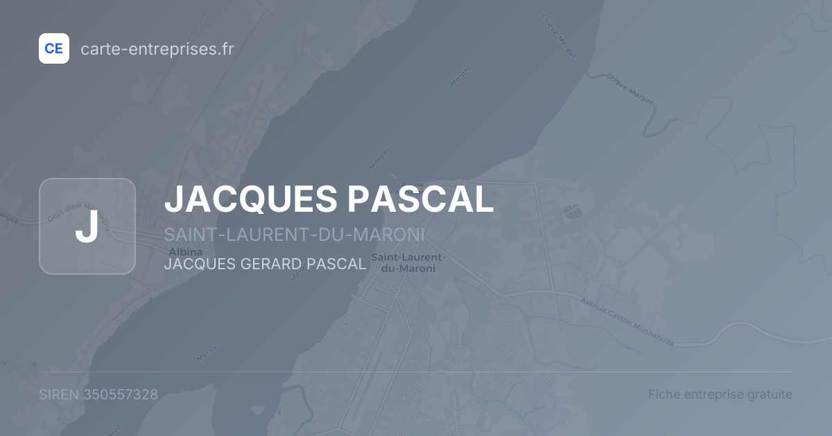 JACQUES PASCAL — 350557328 — fiche entreprise