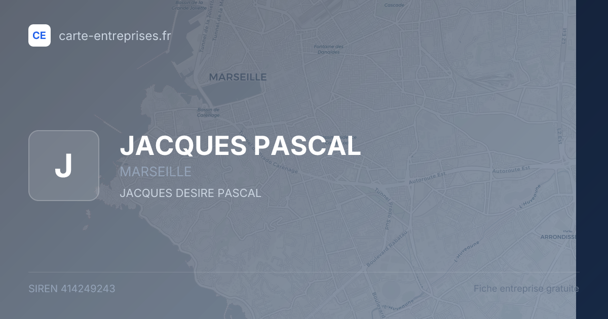 JACQUES PASCAL — 414249243 — fiche entreprise