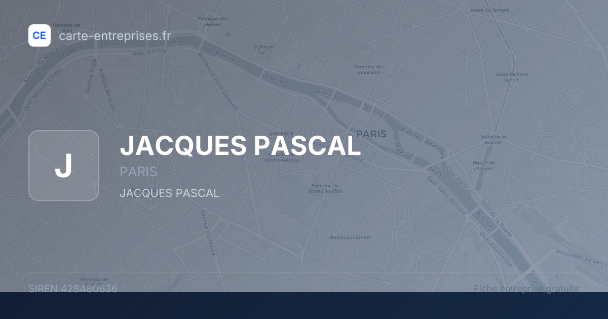 JACQUES PASCAL — 428480636 — fiche entreprise