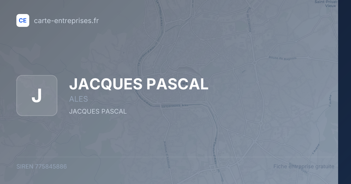 JACQUES PASCAL — 775845886 — fiche entreprise