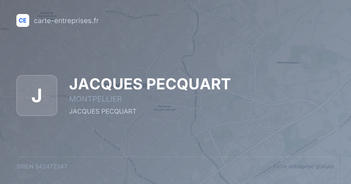 JACQUES PECQUART — 342472347 — fiche entreprise