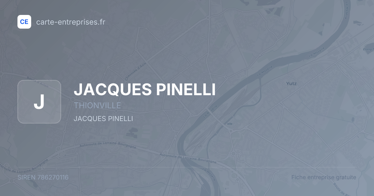 JACQUES PINELLI — 786270116 — fiche entreprise