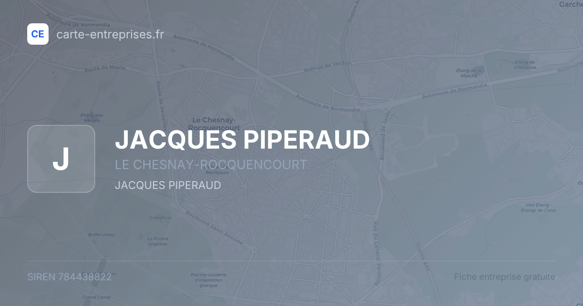 JACQUES PIPERAUD — 784438822 — fiche entreprise