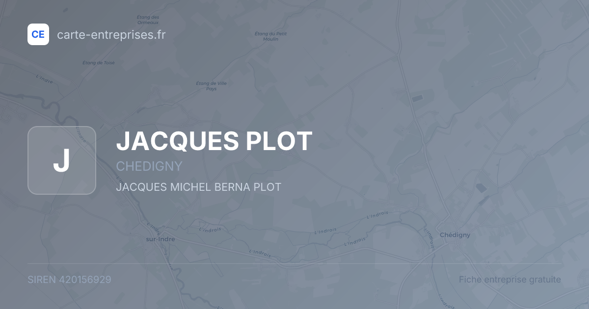 JACQUES PLOT — 420156929 — fiche entreprise
