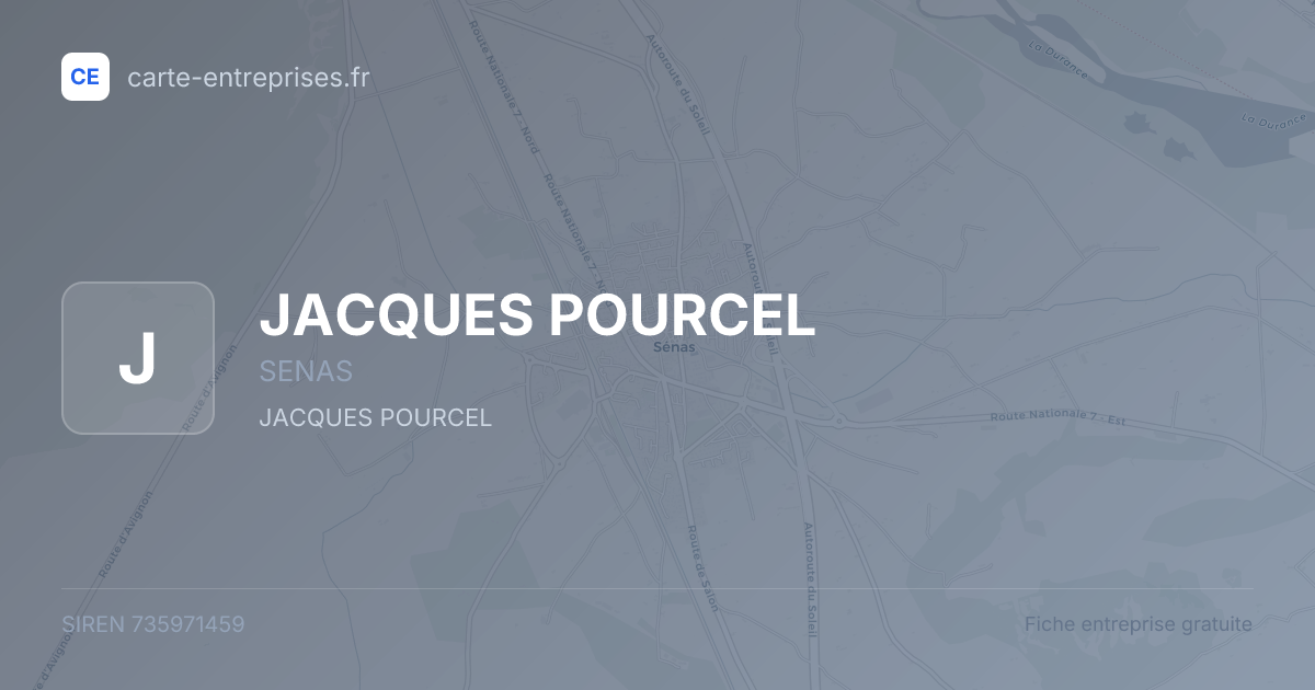 JACQUES POURCEL — 735971459 — fiche entreprise