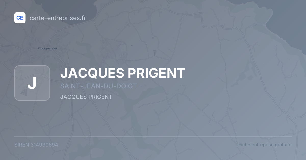JACQUES PRIGENT — 314930694 — fiche entreprise