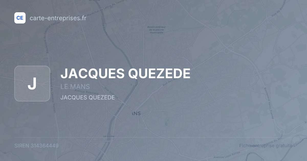 JACQUES QUEZEDE — 314364449 — fiche entreprise