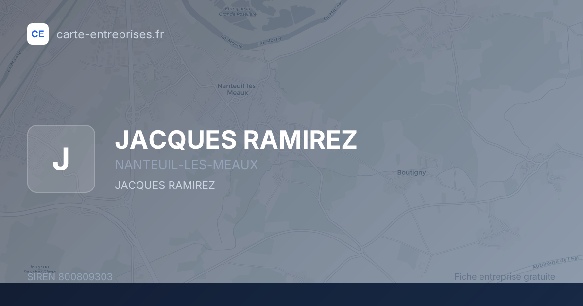 JACQUES RAMIREZ — 800809303 — fiche entreprise
