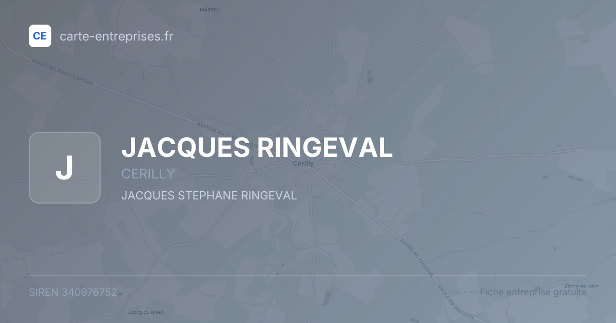 JACQUES RINGEVAL — 340976752 — fiche entreprise