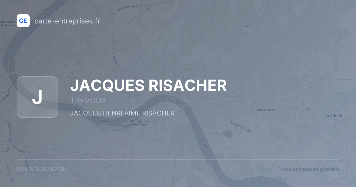JACQUES RISACHER — 329792097 — fiche entreprise