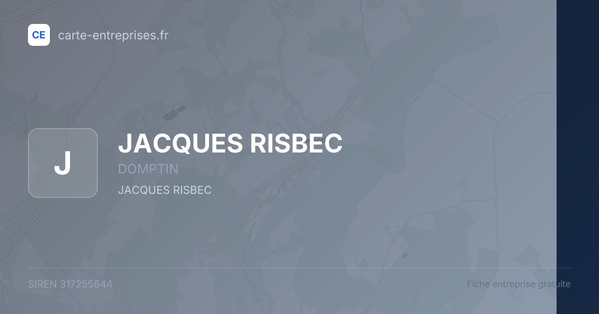 JACQUES RISBEC — 317255644 — fiche entreprise