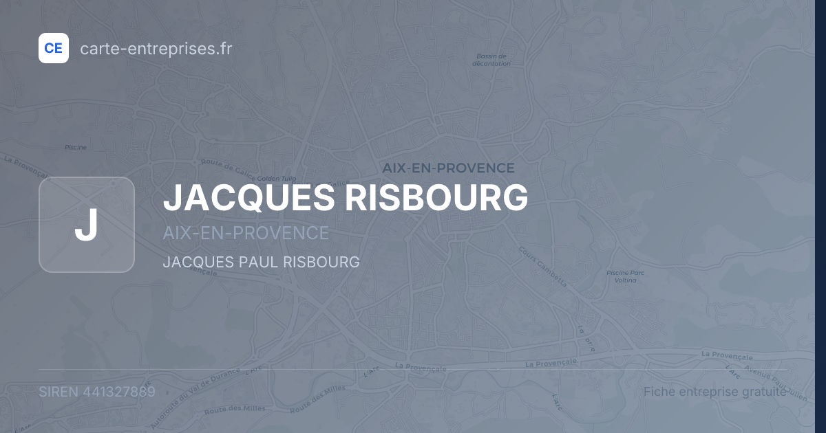 JACQUES RISBOURG — 441327889 — fiche entreprise