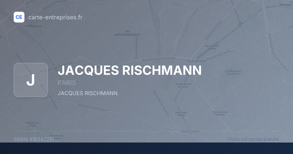 JACQUES RISCHMANN — 419347281 — fiche entreprise