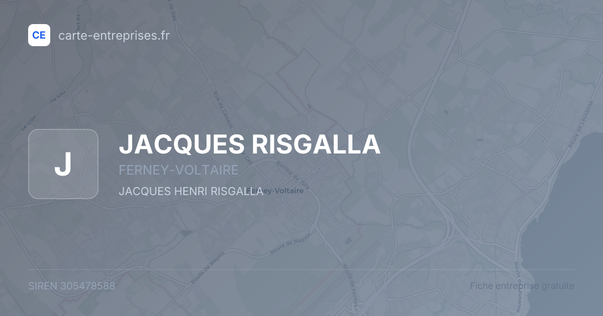JACQUES RISGALLA — 305478588 — fiche entreprise