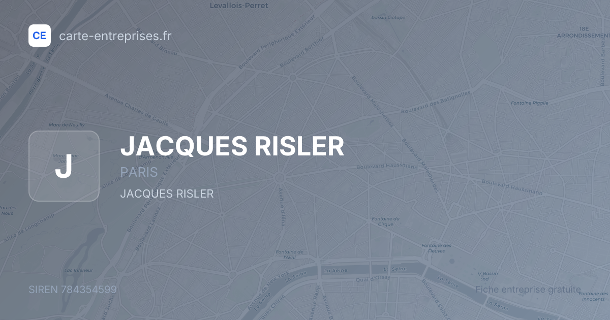 JACQUES RISLER — 784354599 — fiche entreprise