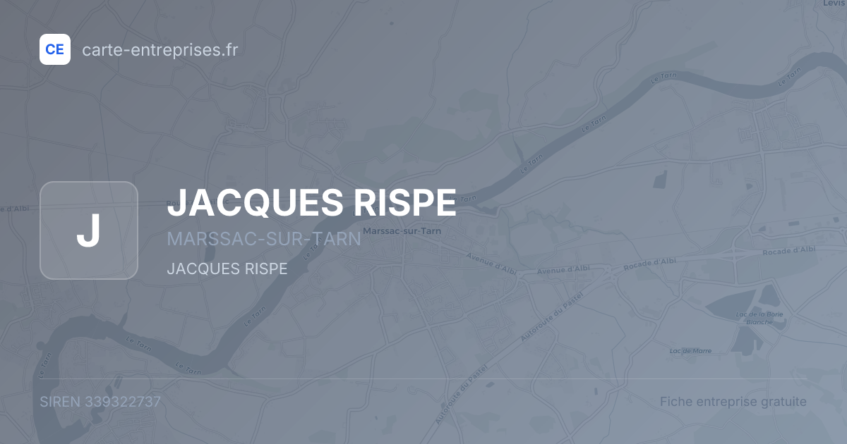 JACQUES RISPE — 339322737 — fiche entreprise