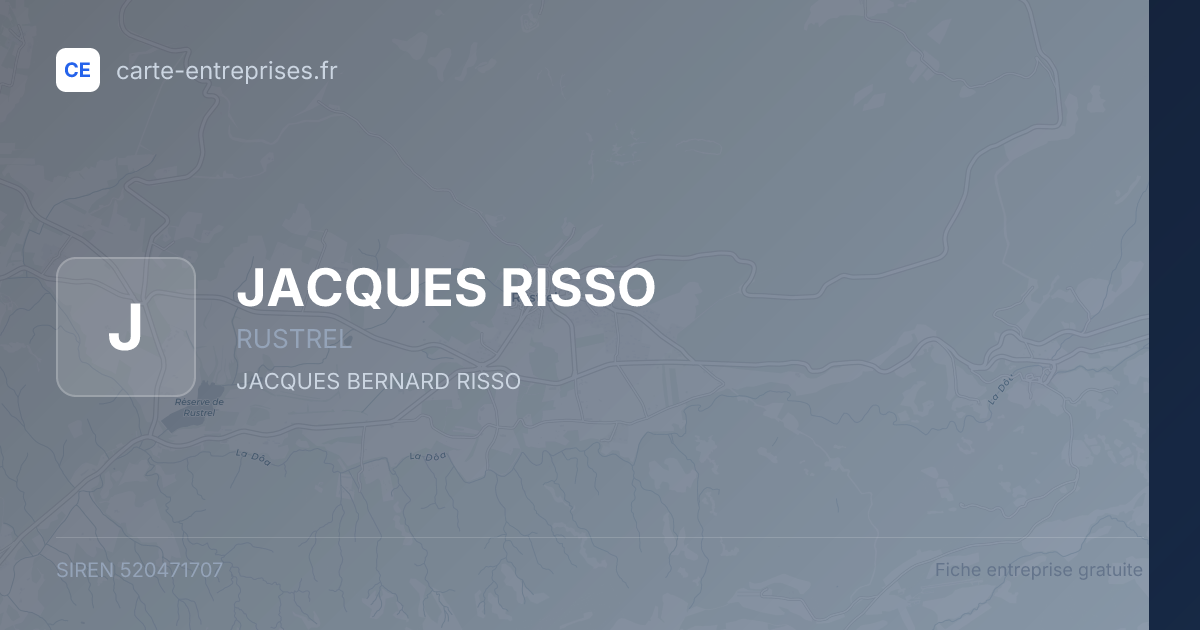 JACQUES RISSO — 520471707 — fiche entreprise