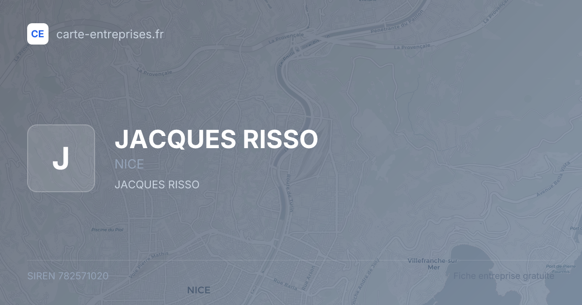 JACQUES RISSO — 782571020 — fiche entreprise
