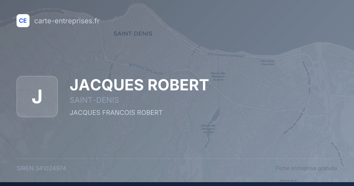 JACQUES ROBERT — 341024974 — fiche entreprise