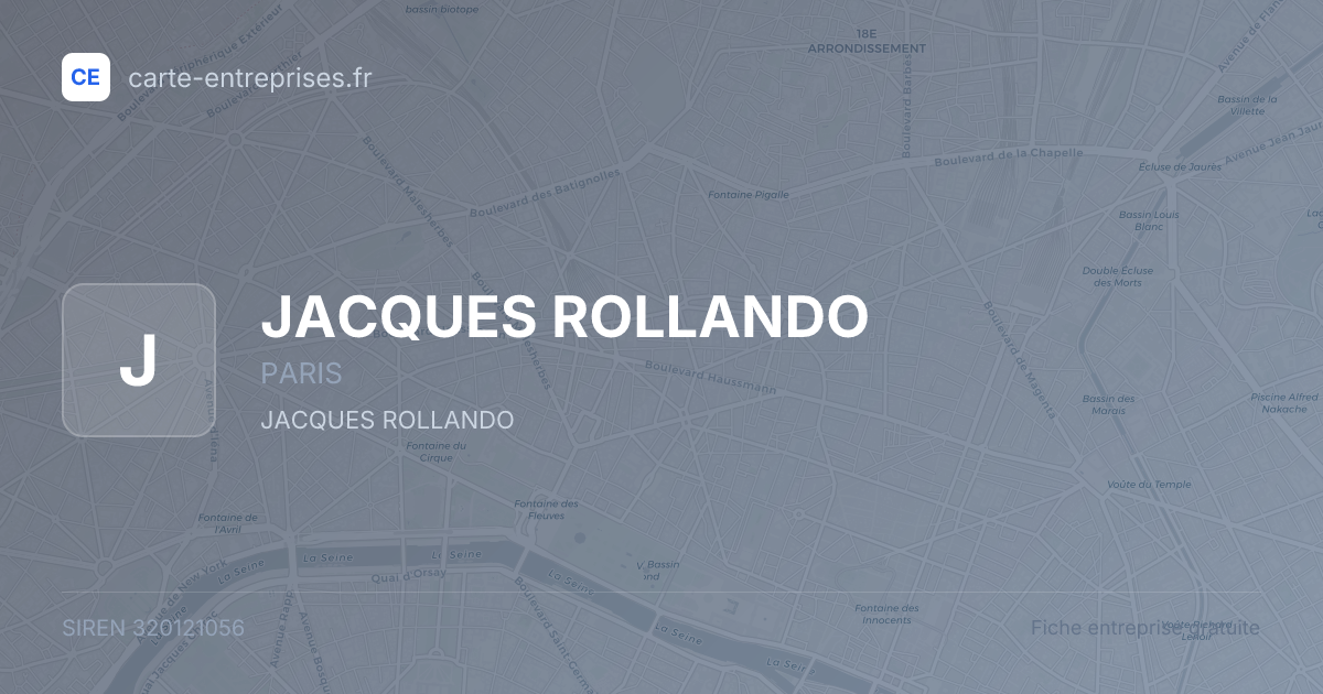 JACQUES ROLLANDO — 320121056 — fiche entreprise