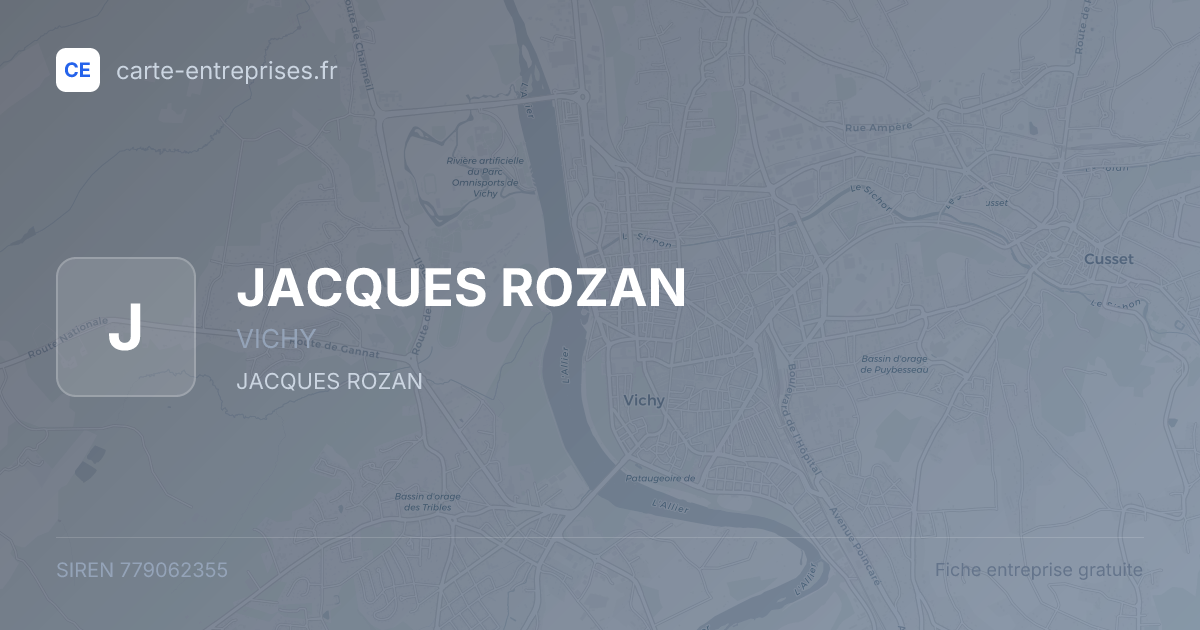 JACQUES ROZAN — 779062355 — fiche entreprise