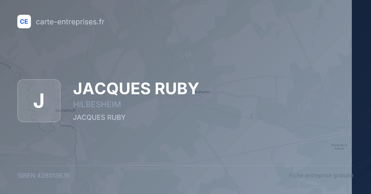 JACQUES RUBY — 428013676 — fiche entreprise