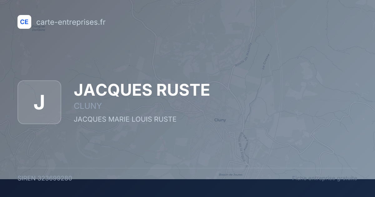 JACQUES RUSTE — 323699280 — fiche entreprise