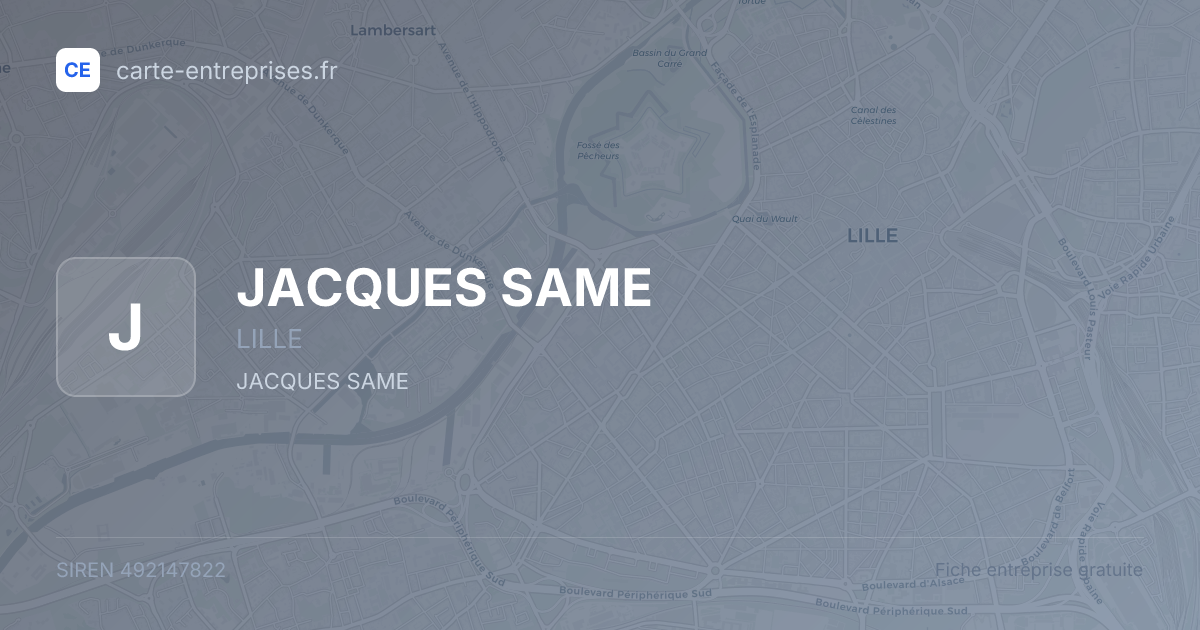 JACQUES SAME — 492147822 — fiche entreprise