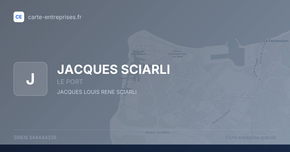 JACQUES SCIARLI — 344444336 — fiche entreprise