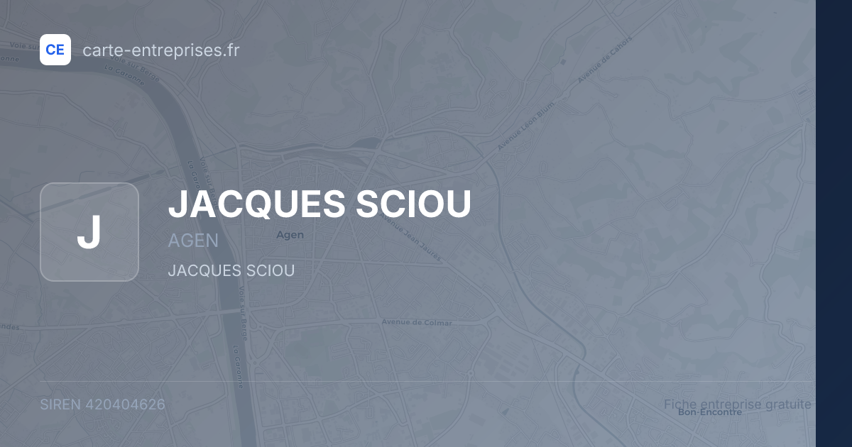 JACQUES SCIOU — 420404626 — fiche entreprise