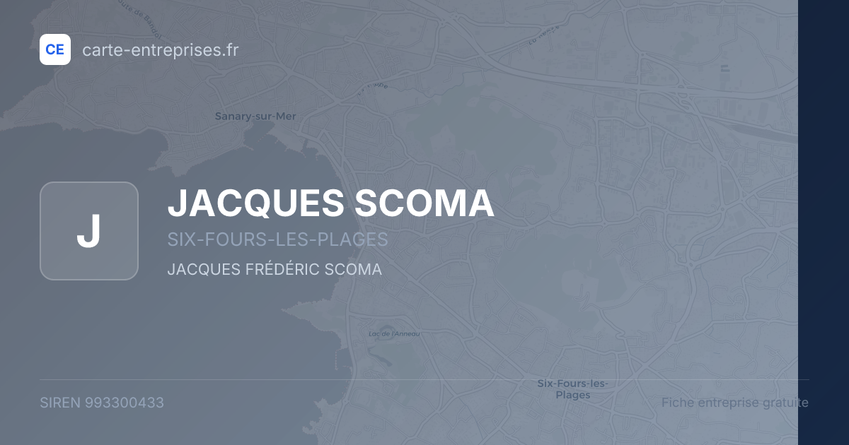 JACQUES SCOMA — 993300433 — fiche entreprise