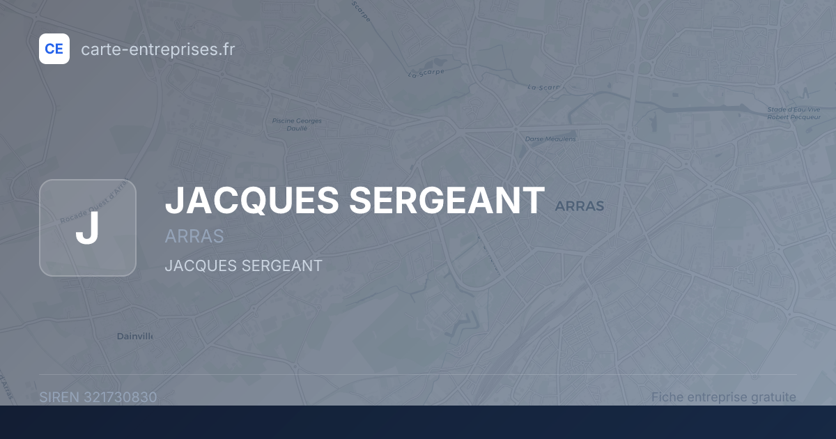 JACQUES SERGEANT — 321730830 — fiche entreprise