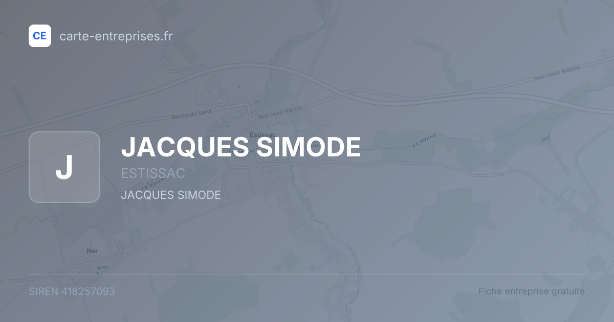 JACQUES SIMODE — 418257093 — fiche entreprise