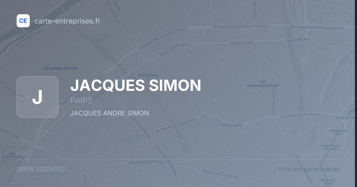 JACQUES SIMON — 320069321 — fiche entreprise