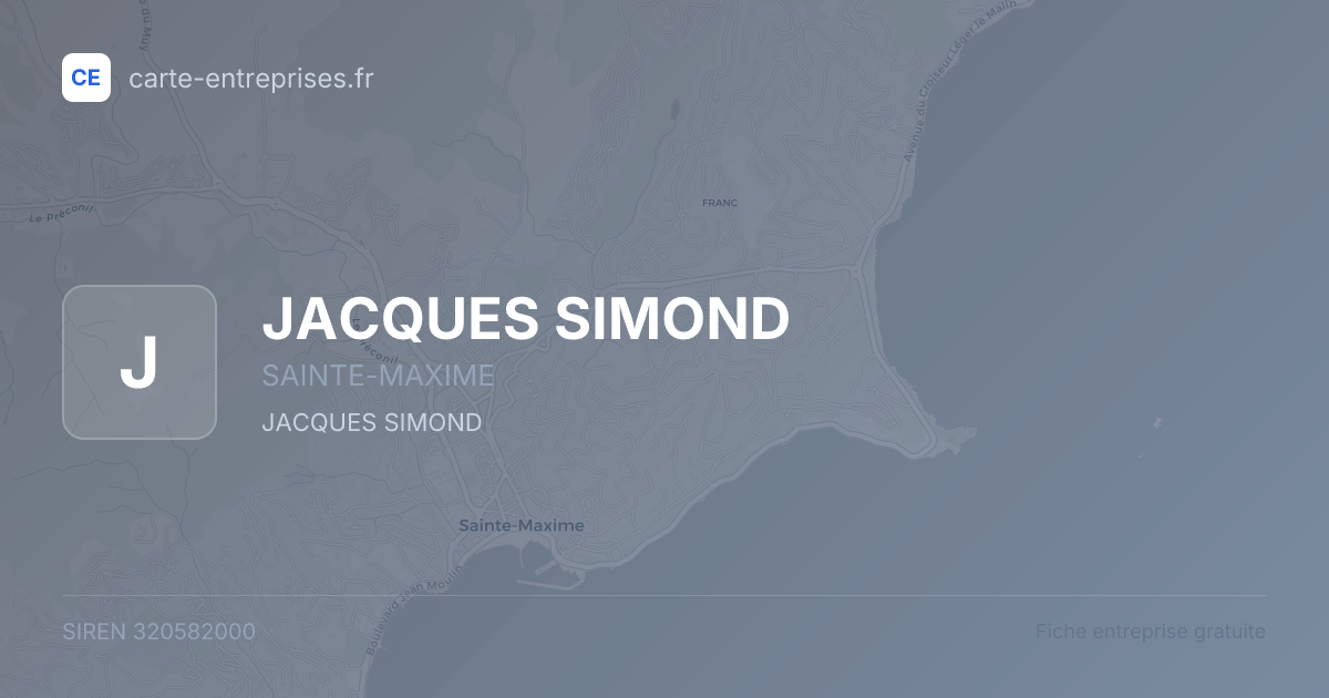 JACQUES SIMOND — 320582000 — fiche entreprise