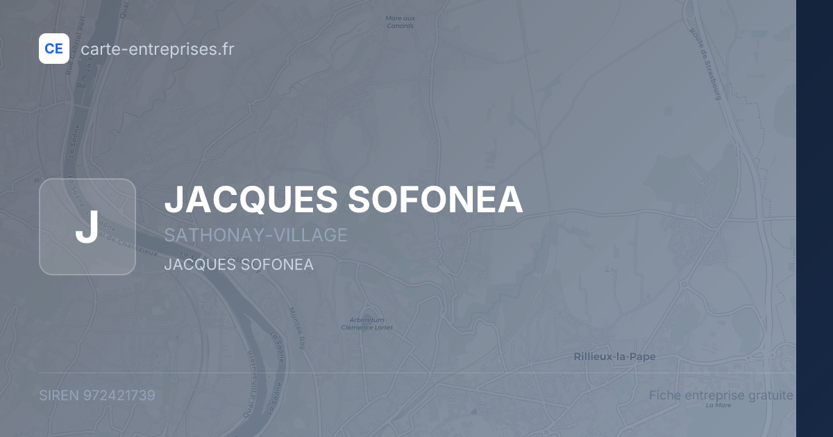 JACQUES SOFONEA — 972421739 — fiche entreprise