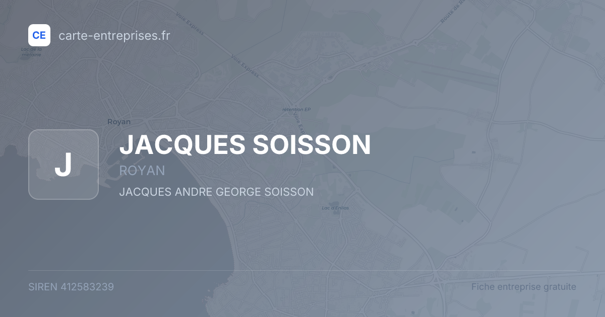 JACQUES SOISSON — 412583239 — fiche entreprise