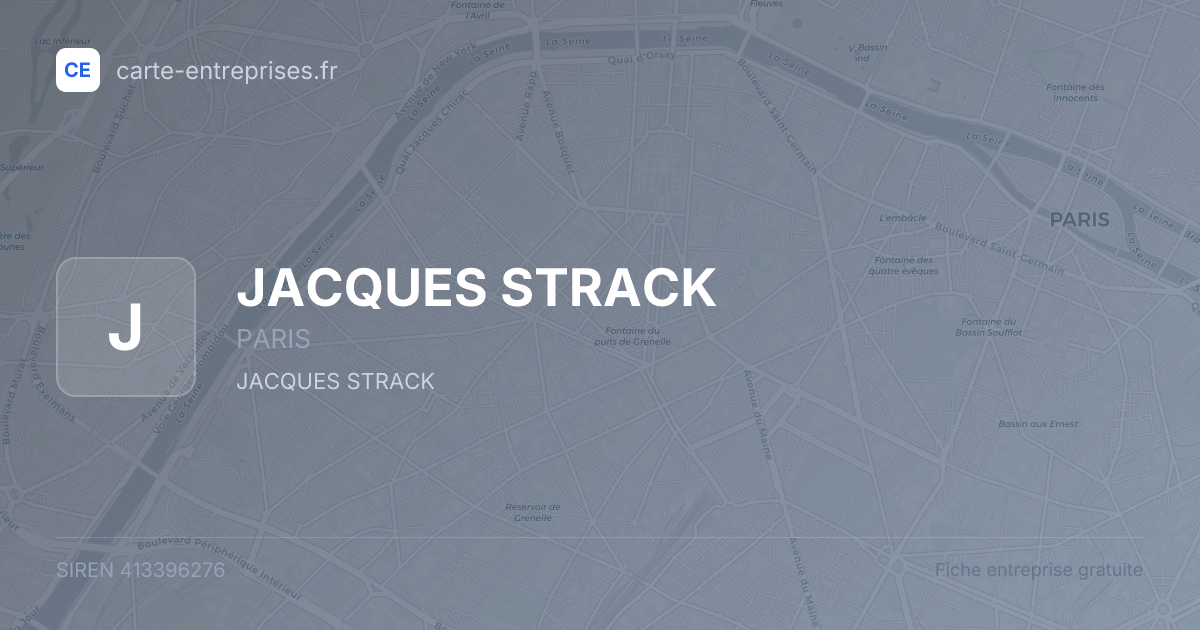 JACQUES STRACK — 413396276 — fiche entreprise