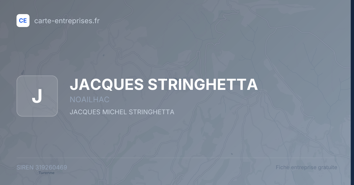 JACQUES STRINGHETTA — 319260469 — fiche entreprise