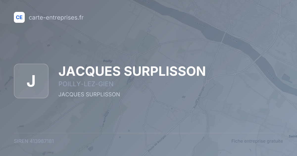 JACQUES SURPLISSON — 413987181 — fiche entreprise