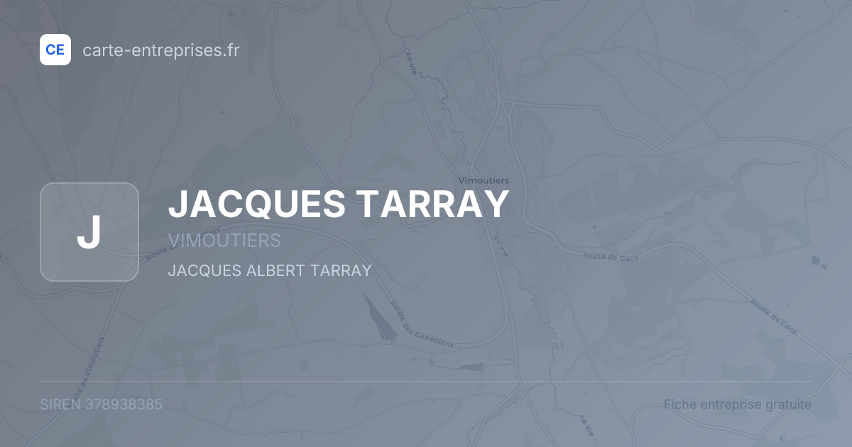 JACQUES TARRAY — 378938385 — fiche entreprise