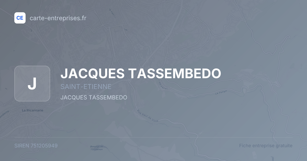 JACQUES TASSEMBEDO — 751205949 — fiche entreprise
