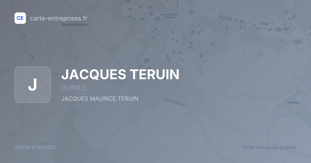 JACQUES TERUIN — 411655012 — fiche entreprise