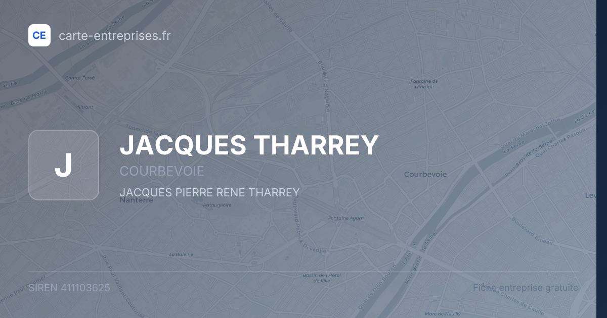 JACQUES THARREY — 411103625 — fiche entreprise