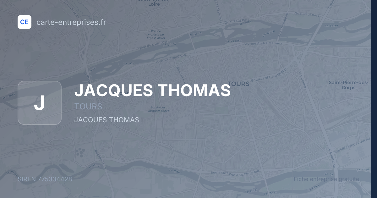 JACQUES THOMAS — 775334428 — fiche entreprise
